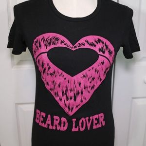 Beard Lover Black & Pink s/s Shirt Top Graphic Tee